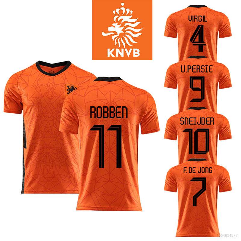 2021 Netherlands national football team Jersey Tshirt Tops Robben De Jong Virgil Persie Soccer