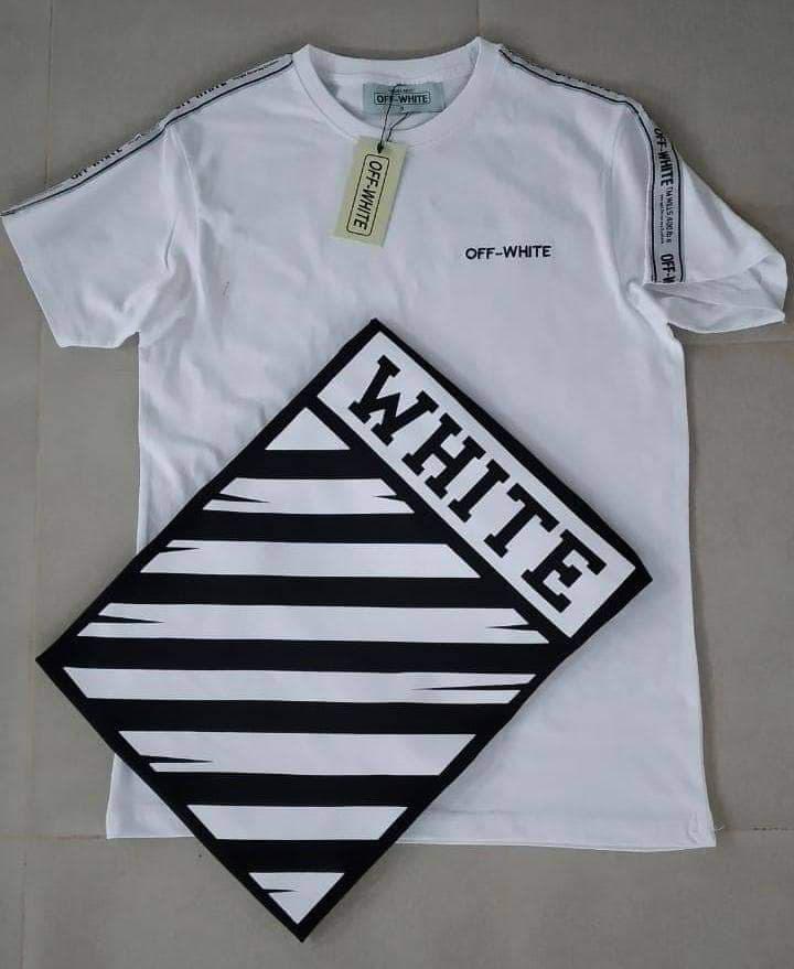 Off white blue on sale collar t shirt