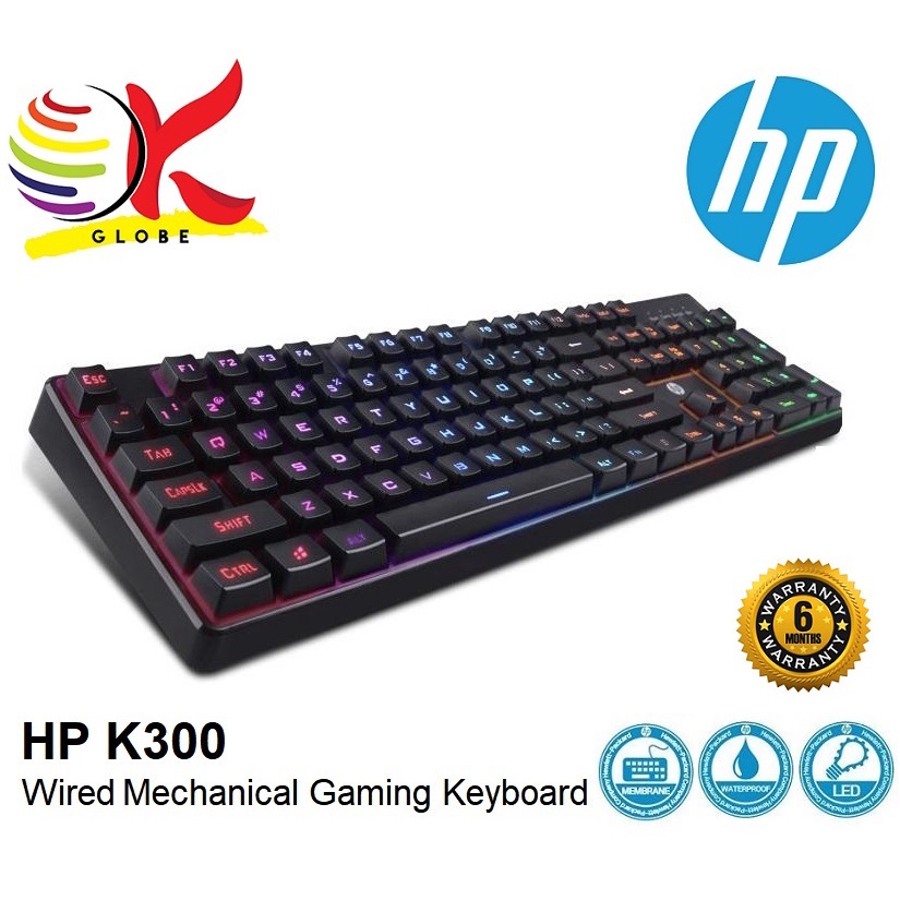 HP K300 (104 KEYS) / K300 2024 (98 KEYS) WIRED USB MEMBRANE GAMING ...