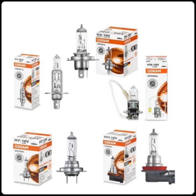 Osram Original Halogen Bulb H1 / H3 / H4 / H7 55w / H7 100W /H11 / HB3 ...