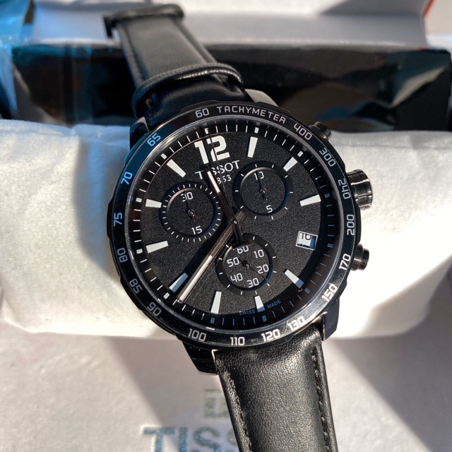 Tissot quickster clearance black