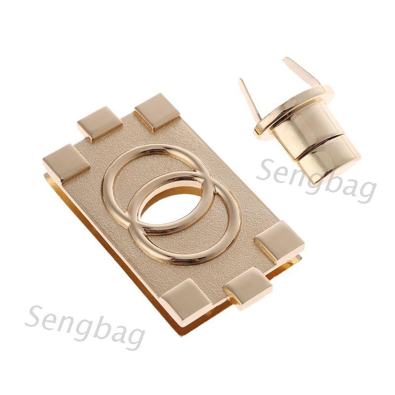 seng* Rectangle Shape Clasp Turn Lock Twist Locks DIY Leather Handbag ...