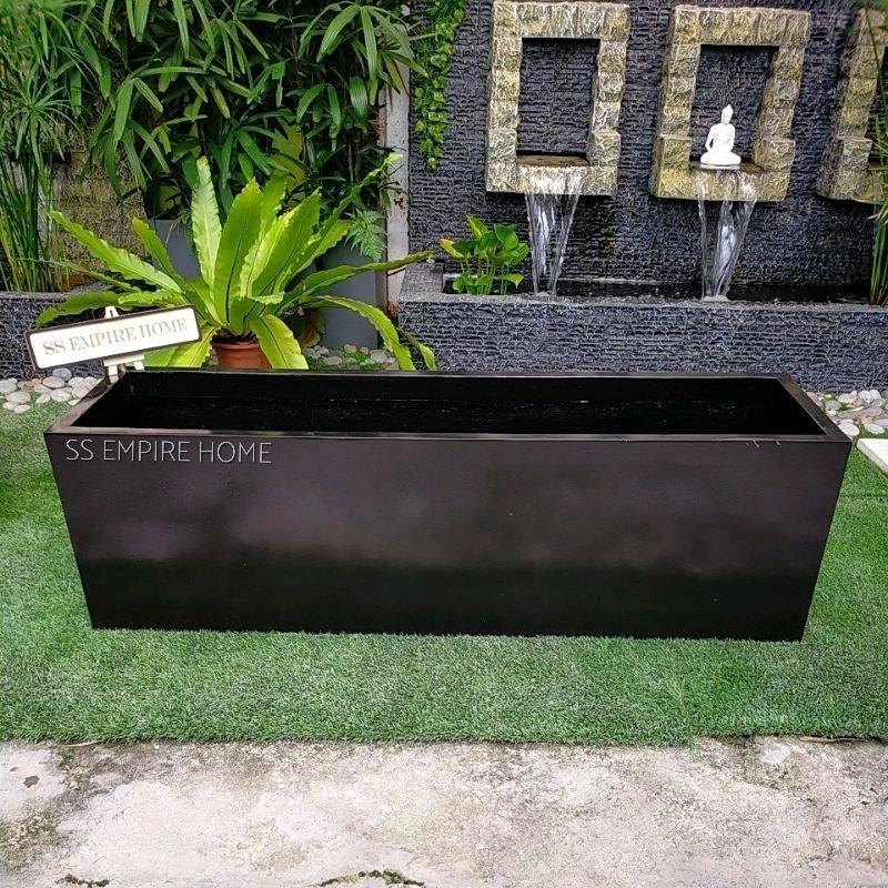 RUDI PB8 Fiberglass 5 Feet Custom Made Fence Planter Box Wall Divider ...