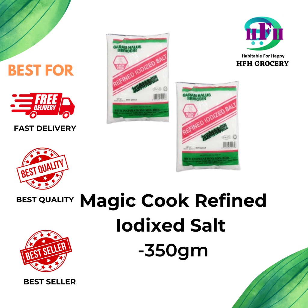 🔥 Magic Cook Refined Iodixed Salt (350gm x 1 pack) | Shopee Malaysia