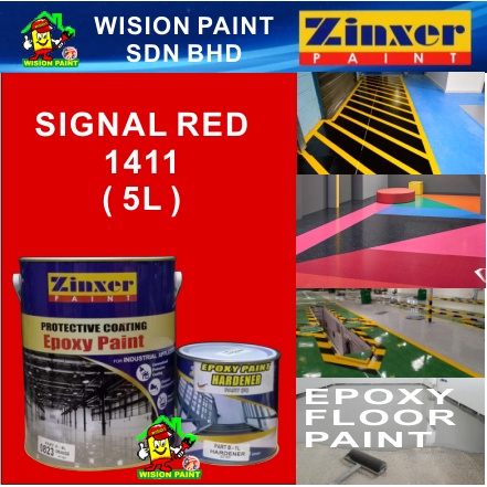 ( 5L ) 5 Liter ZINXER EPOXY Two Pack Epoxy Floor Paint - 4 Liter + 1 ...