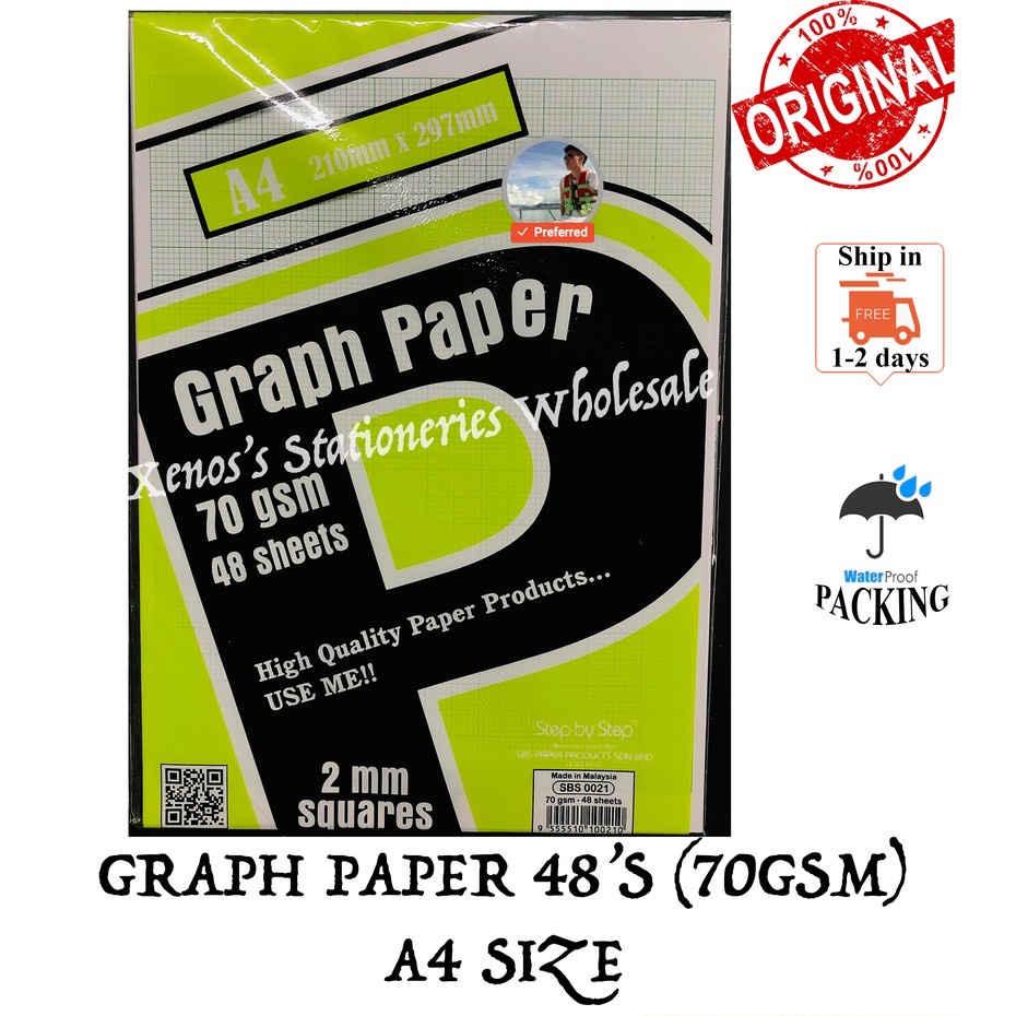 SBS0021 GRAPH PAPER 48'S 70GSM (READY STOCK / PREMIUM QUALITY) | Shopee ...