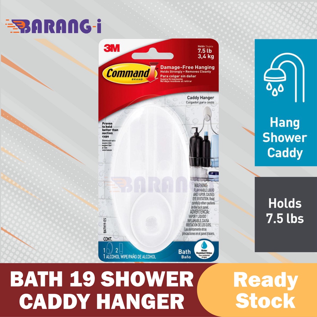 Pack-n-Tape  3M BATH19-ES Command Shower Caddy Hanger with Water Resistant  Strips - Pack-n-Tape