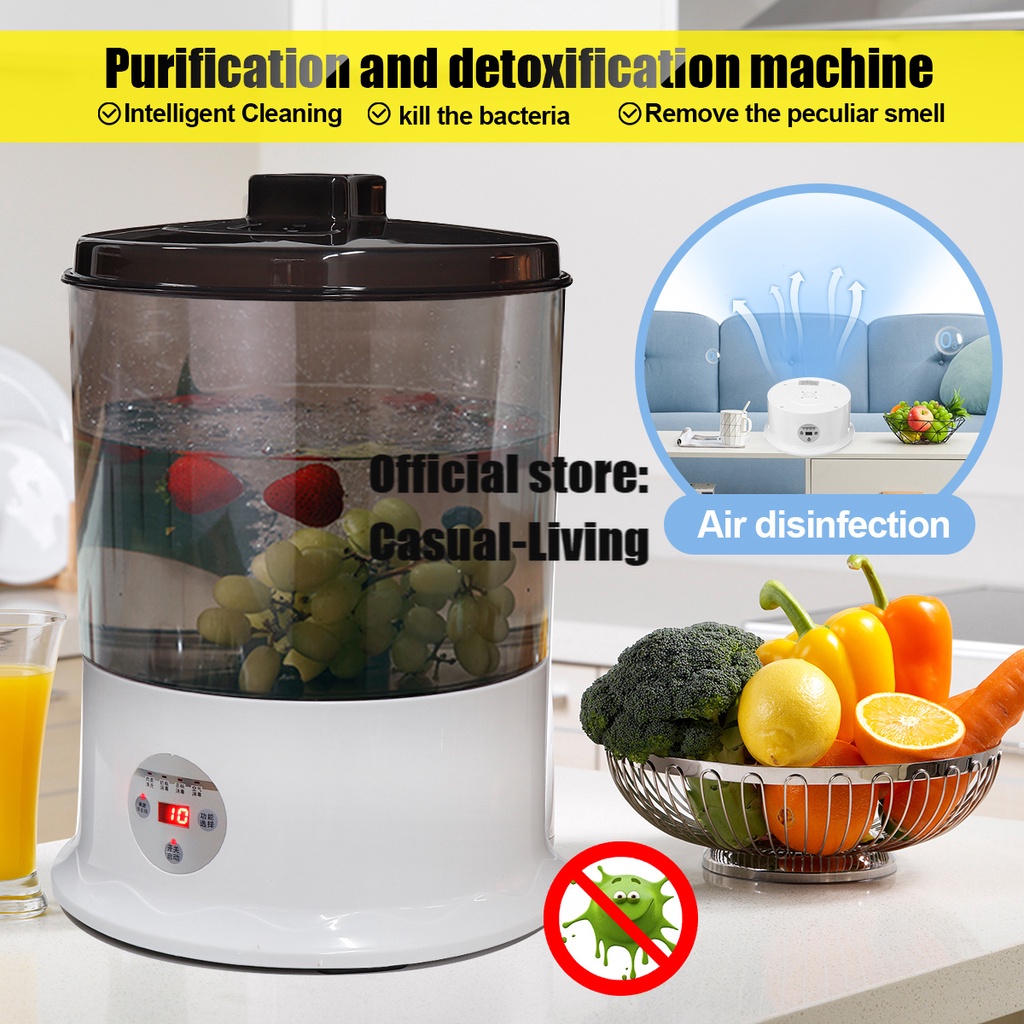 9L Portable Ultrasonic Cleaner Machine Vegetables Fruits Cleaning