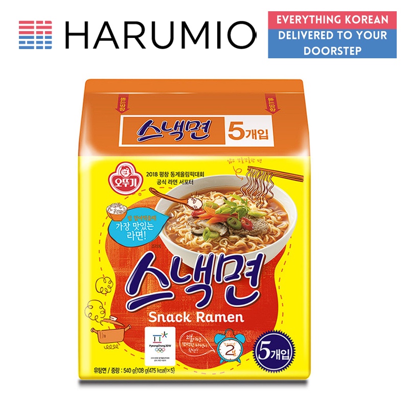 Ottogi snack noodles bundle 108g 5 Packs Korean Ramen Korean noodles