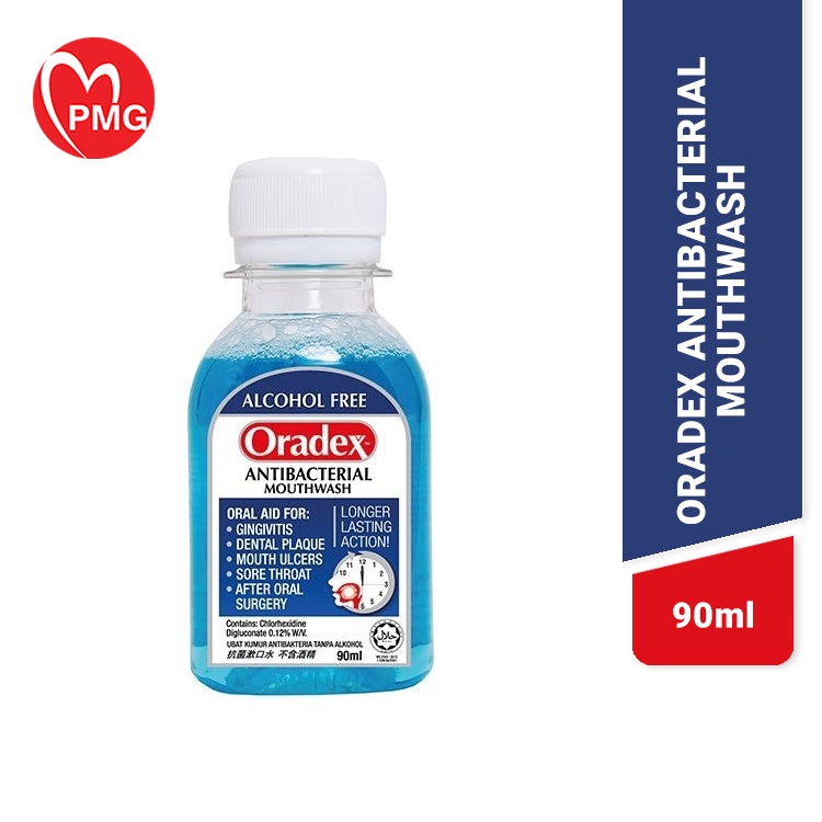 [PMG PHARMACY] Oradex Antibacterial Mouthwash 90ml oral care, prevent