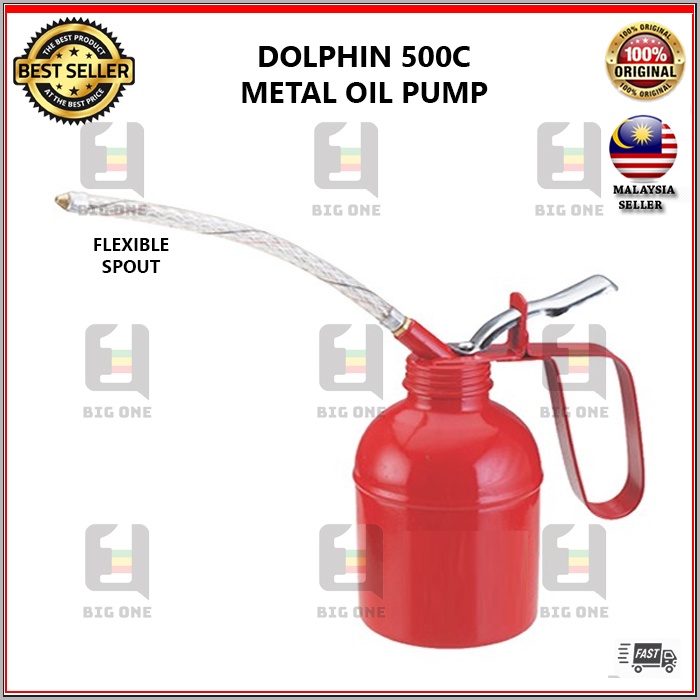 DOLPHIN 500CC METAL OIL CAN OIL PUMP WITH FLEXIBLE SPOUT Shopee Malaysia