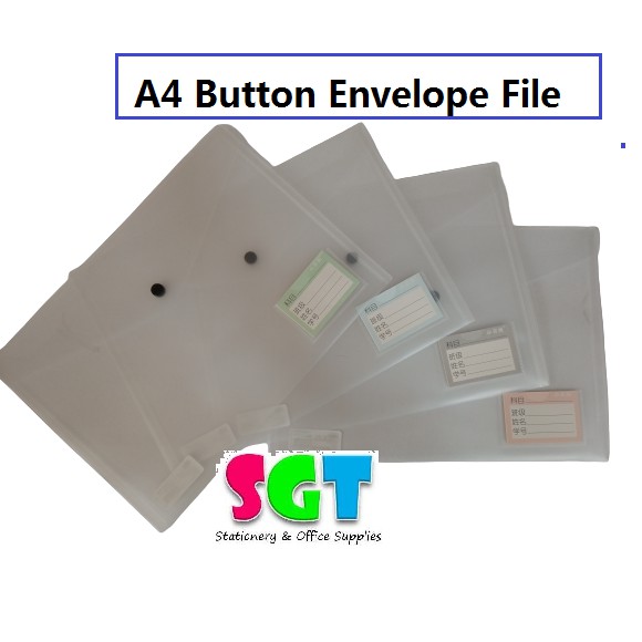 A4 Button Envelope File (1 Unit Only) Shopee Malaysia