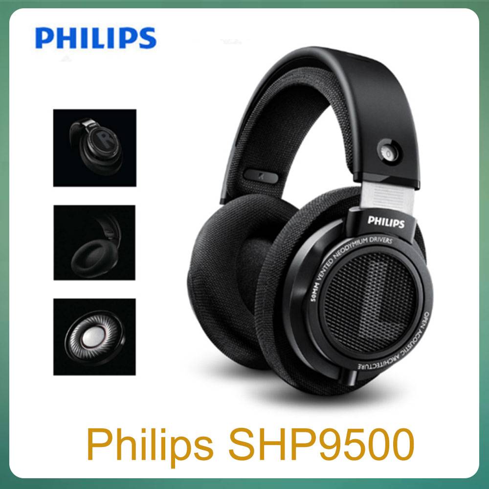 Philips SHP9500 HIFI Headset Precision Stereo Over Ear Wired Headphones Universal Professional Earphone Shopee Malaysia