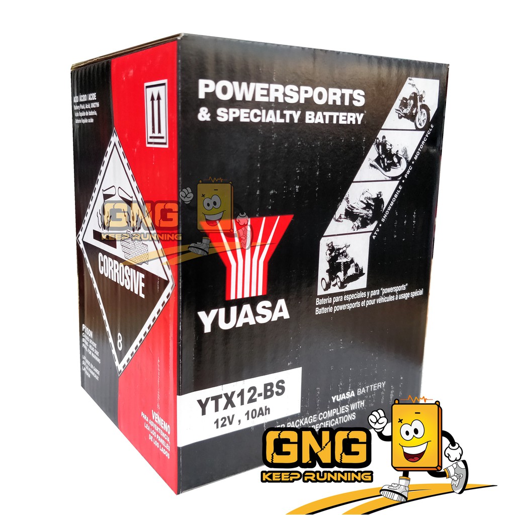 YUASA YTX12-BS 12V 10AH BATTERY