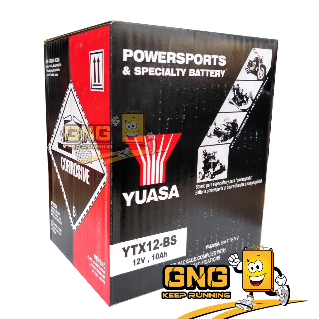 YUASA YTX12-BS 12V 10AH BATTERY | Shopee Malaysia