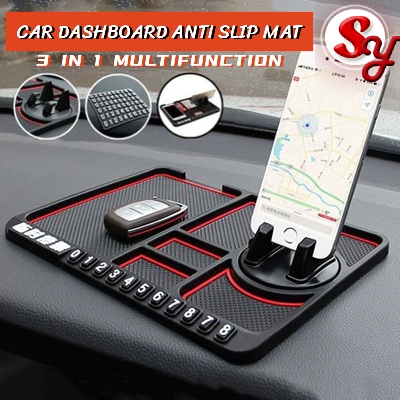 Tapis Anti-Dérapant Multifonction Pour Voiture - Support Universel Pour Téléphone Et Numéro De Stationnement