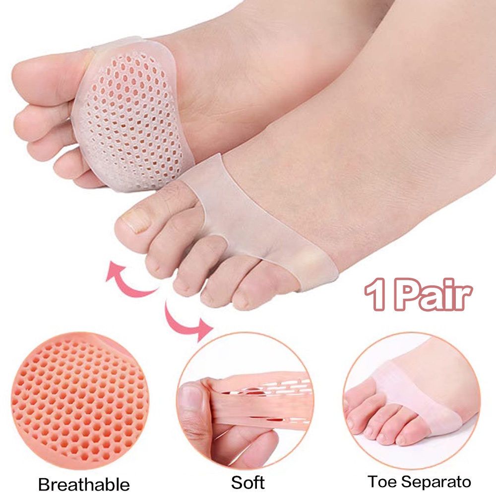 Silicone Insoles For Shoes Gel Padded Forefoot Insoles For Heel Shoes ...