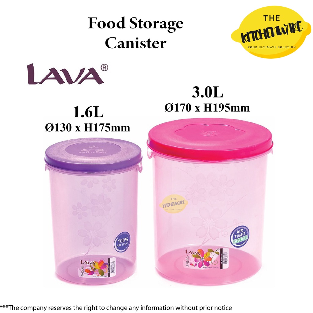 LAVA BPA Free Container/ Food Container/ Tupperware/ Canister/ Bekas ...