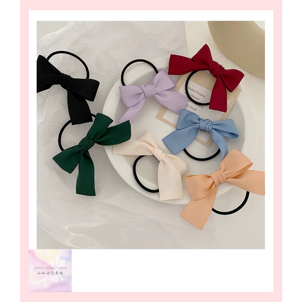 1 Pcs / Korean Style Simple Ribbon Hair Tie / 蝴蝶结发圈 | Shopee Malaysia