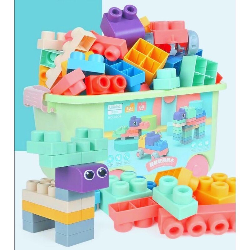 Large Chewing Soft Rubber Mega Lego Building Blocks Baby Toys 20 50 Pcs Shopee Malaysia