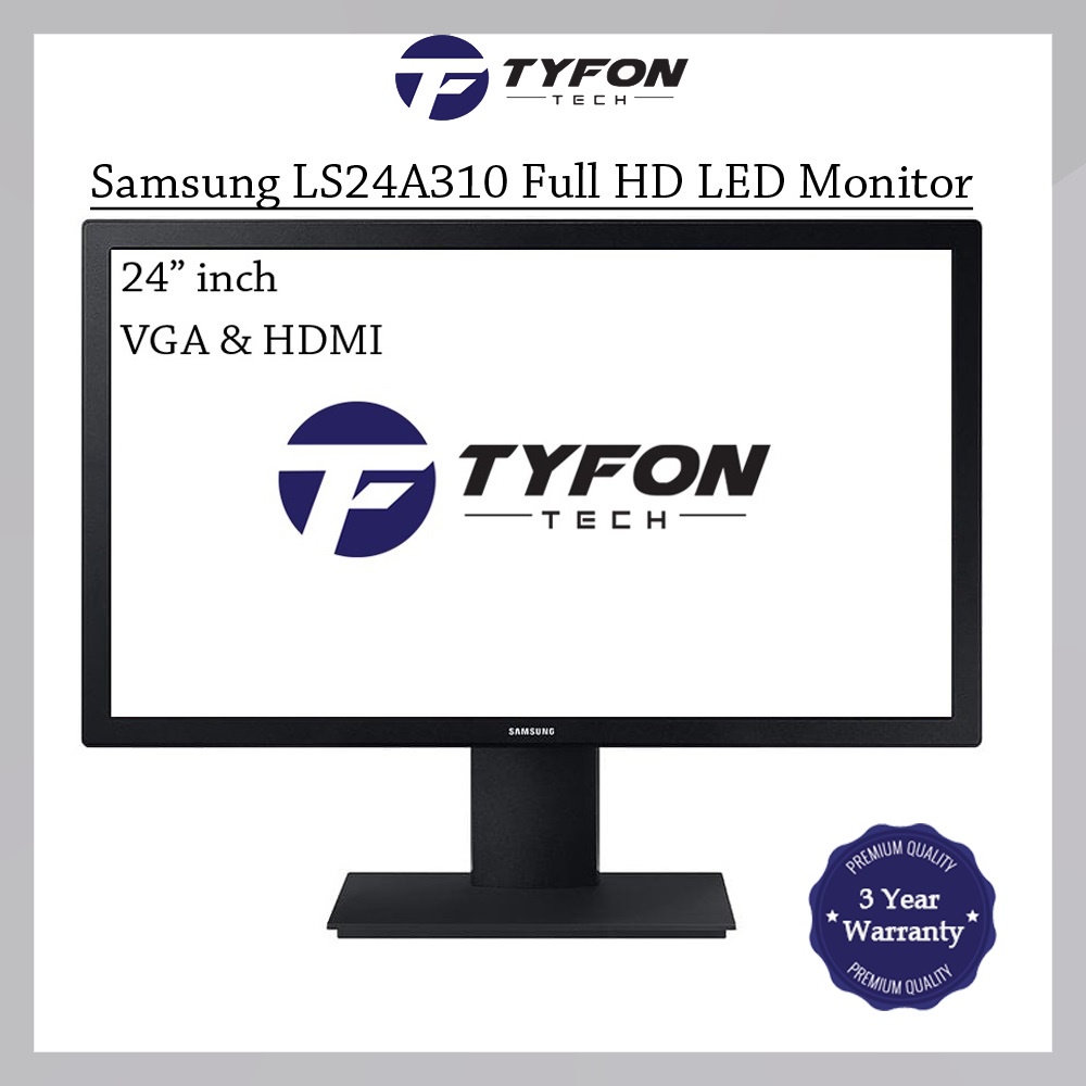 Samsung 24" Inch Widescreen Full HD 60Hz 9MS Flat LED Monitor ...