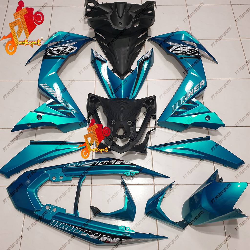 Honda Rs 150 Rs150R Rs150 V1 V2 Cover Set Cyan Hijau Winner Cyan Ready ...