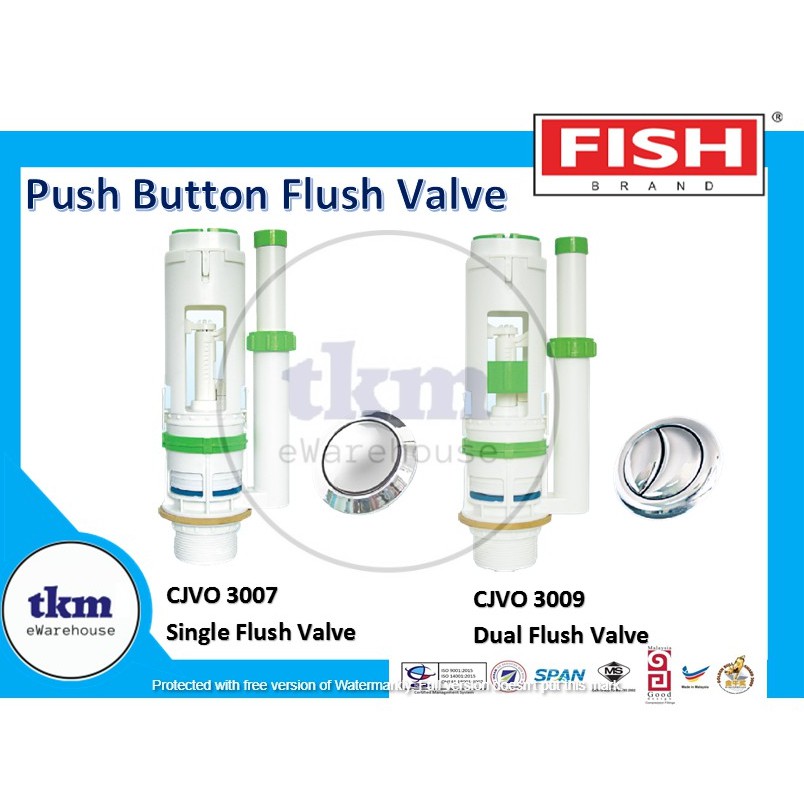 FISH BRAND PUSH BUTTON SINGLE DUAL FLUSH VALVE PUSH BUTTON 38MM OUTLET ...