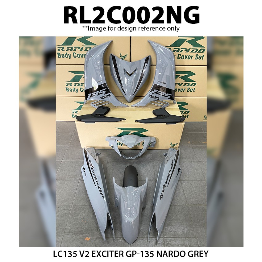 Rapido Yamaha LC135 V2/V3 Exciter GP-135 Nardo Grey Motocycle Cover Set ...