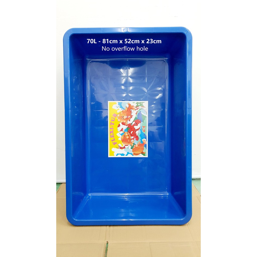 Plastic Fish Tank 70L Tangki ikan Guppy Plastic Tank for Fish Lobster