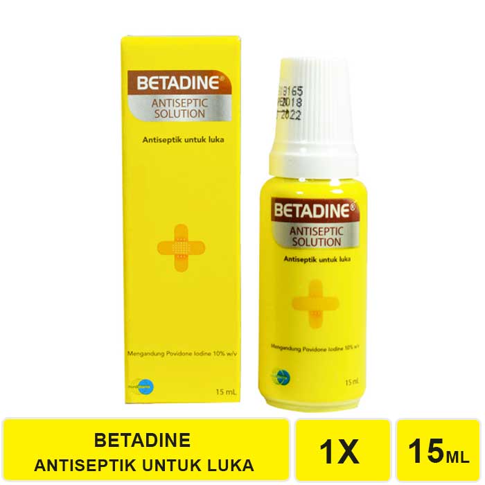 Betadine SOLUTION 15ml Antiseptic Wound Medicine/First Aid Tool/Wound ...