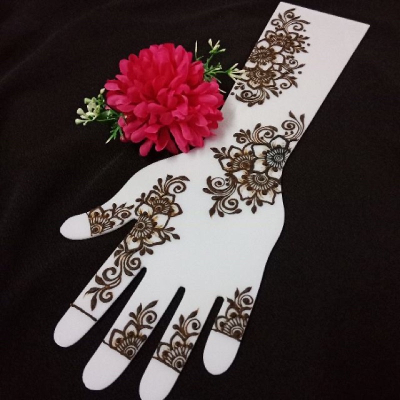 Henna Mehndi Acrylic Practice Sheet Mehendi Design Hand Foot Reusable ...