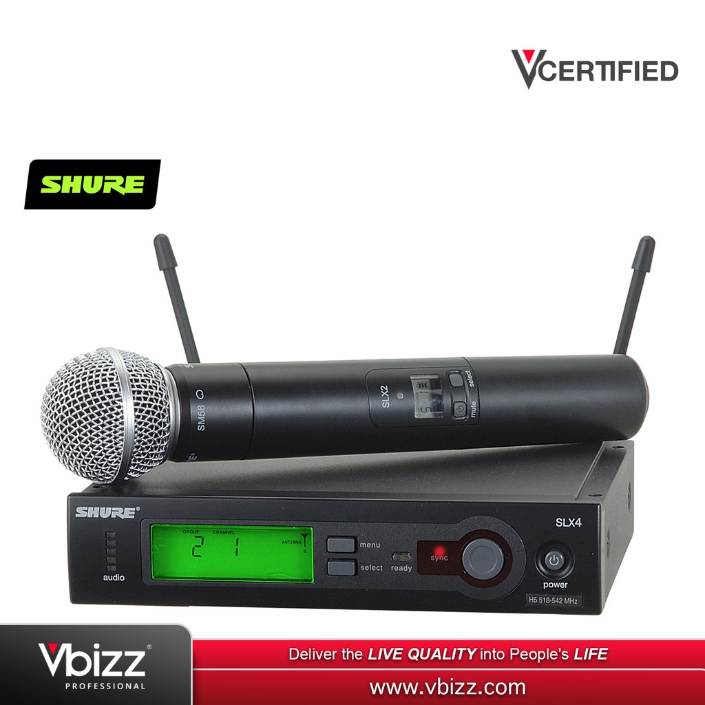 SHURE SLX24/SM58 Wireless Handheld Microphone System Shopee Malaysia
