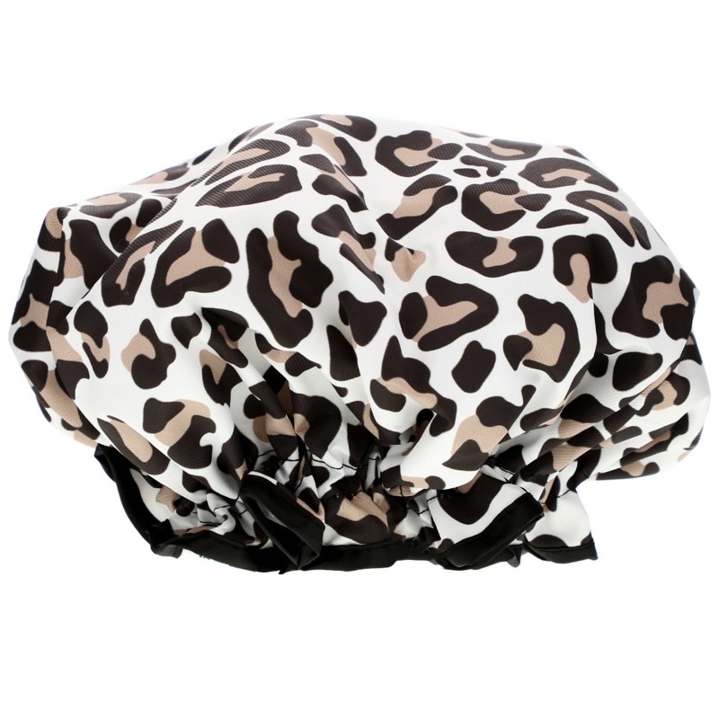 The Vintage Cosmetic Company Shower Cap (Leopard Print) Frizz Free ...