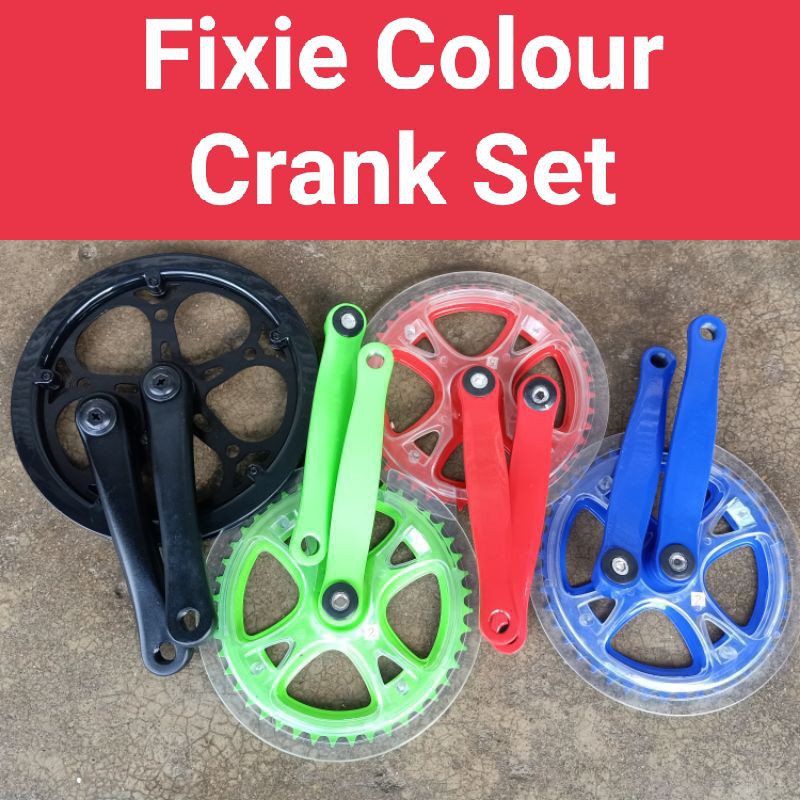 Bicycle Colour Crank Set For Fixie And Mountain Bike Piring Warna