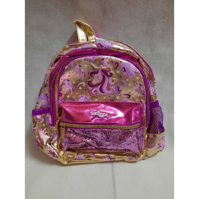 Smiggle gold unicorn online backpack