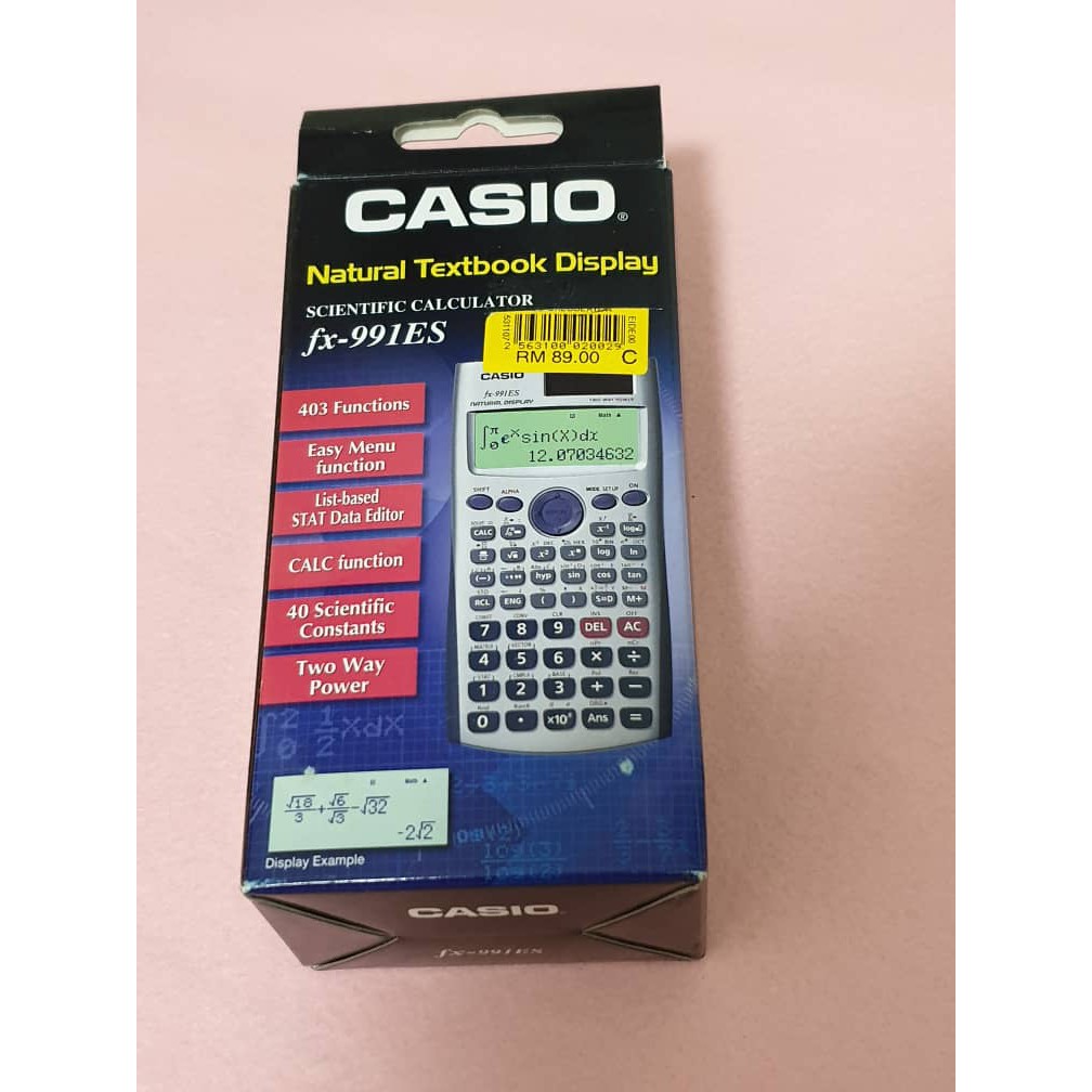 Casio FX-991ES Natural Textbook Display Scientific Calculator (Original ...