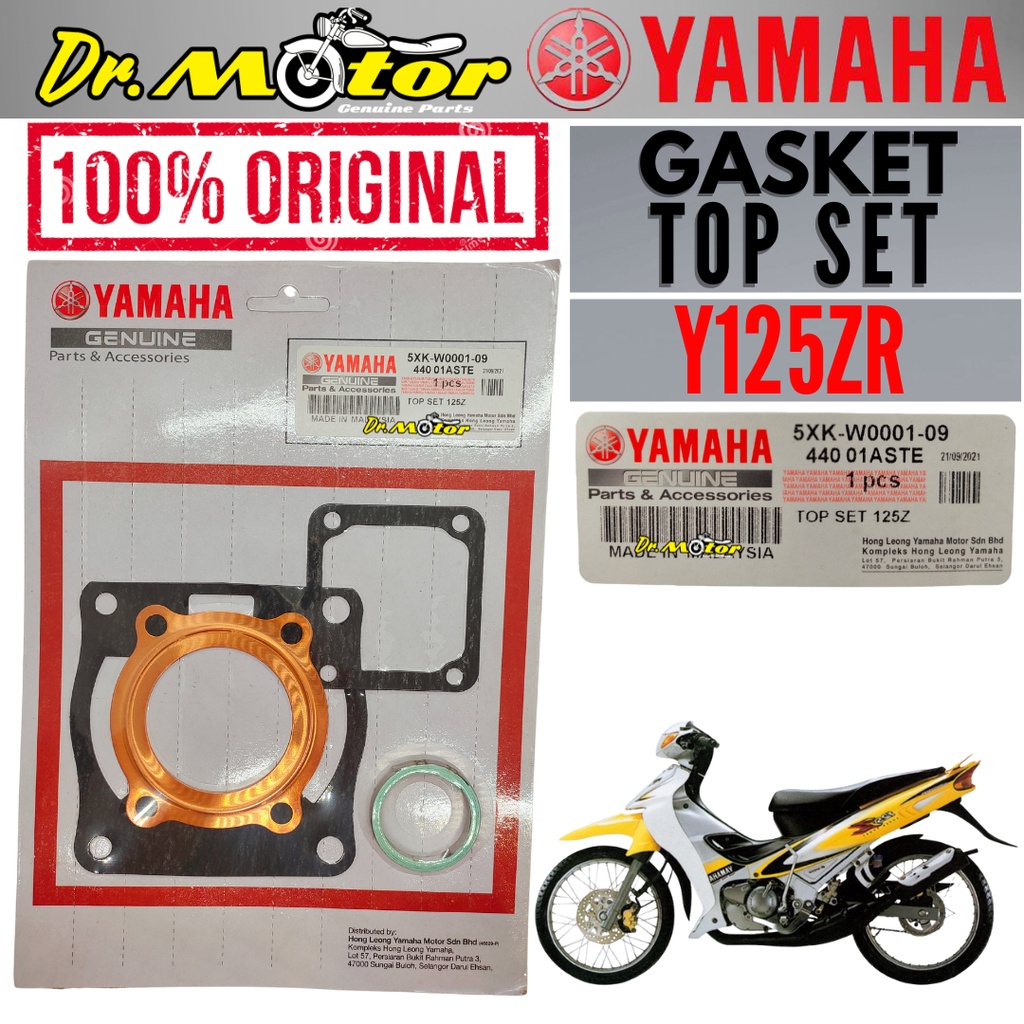 100 Original Yamaha Y125zr Y125z Y125 125z 125zr Gasket Top Set Block Head Copper Tembaga 5xk