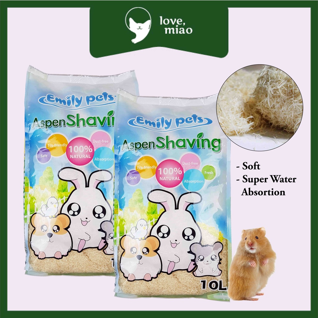Emily Pets Aspen Wood Shaving Hamster Pet Bedding 10L /Habuk Kayu