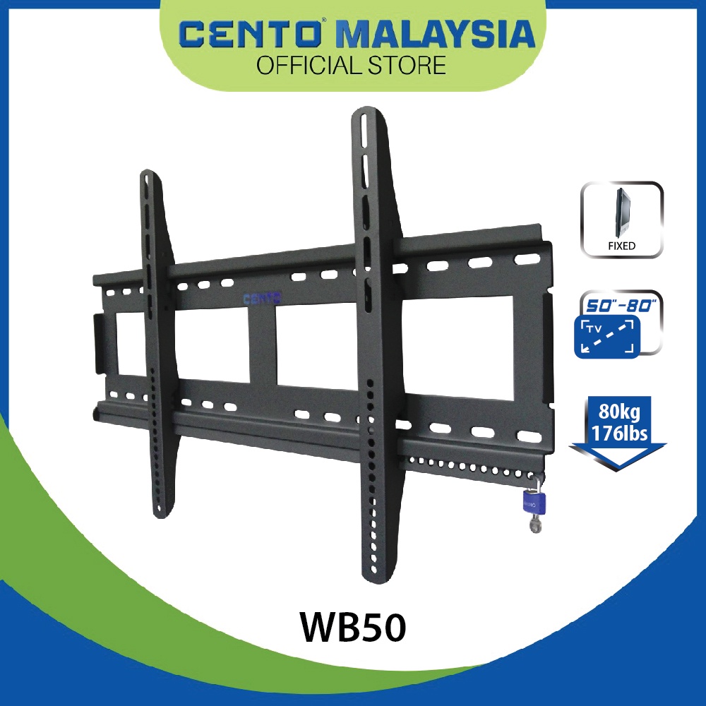 Cento Malaysia Universal 50"80" Flat Panel TV's FIXED Wall Mount
