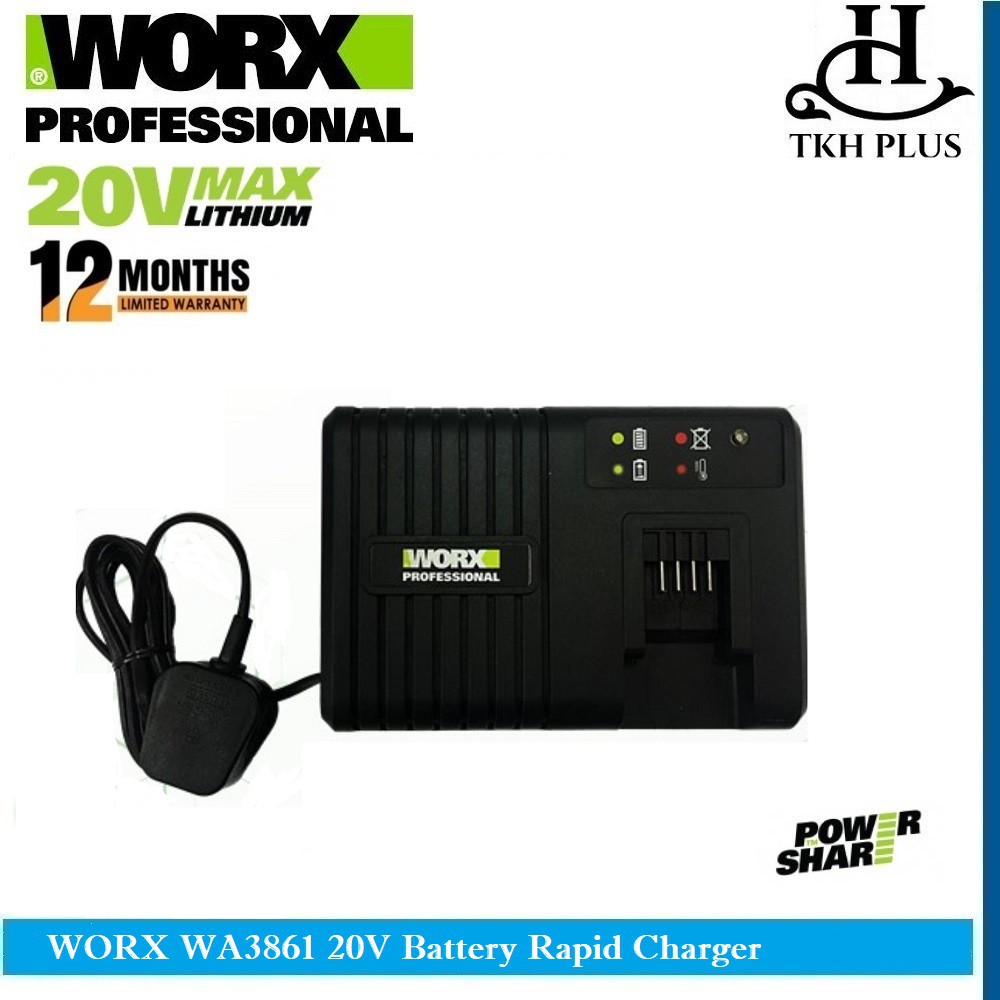 WORX WA3861 20V Battery Rapid Charger OLD VERSION Fast Charger