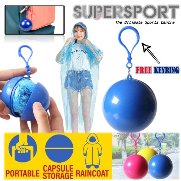 Football Rainsuit Rainwear Rain Coat Keychain Ball Waterproof ...