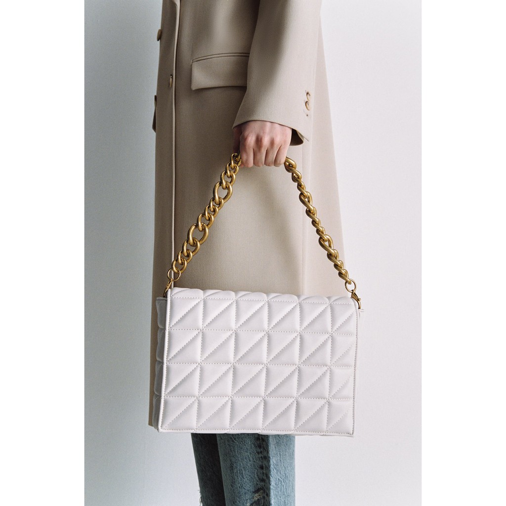 ZARA QUILTED CHAIN STRAP SHOULDER BAG