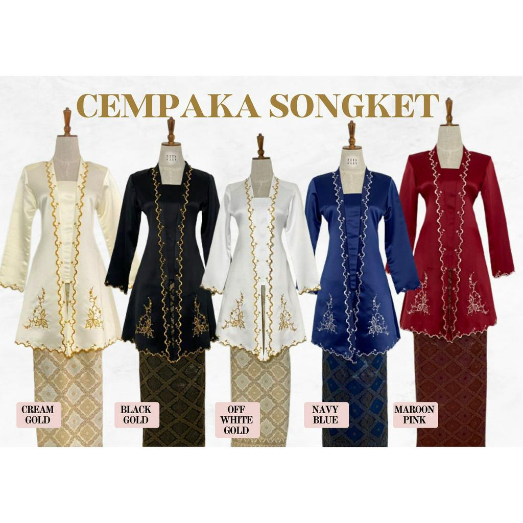 KEBAYA CEMPAKA SONGKET (MATERIAL DUCHESS) by HANNA RAUDA | Shopee Malaysia