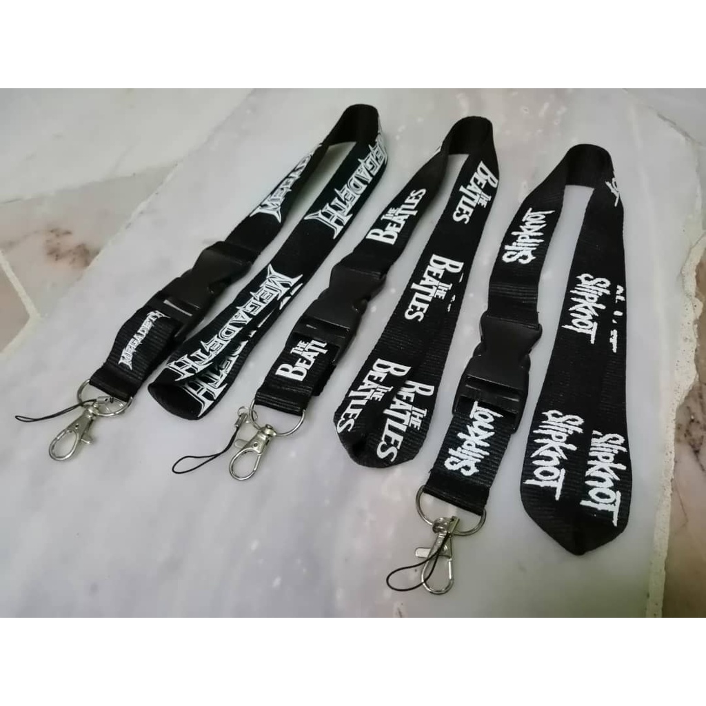 THE BEATLES MEGADETH SLIPKNOT lanyard rare hot classic new | Shopee ...