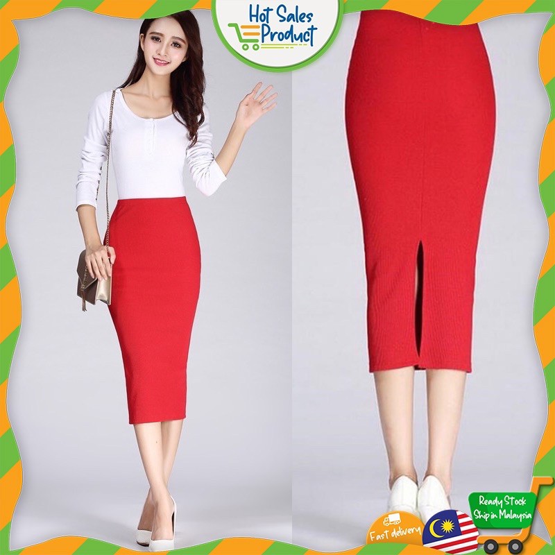 Local Seller Womens Long Pencil Skirts Women Sexy Slim Package Hip Maxi Skirt High Waist 8752