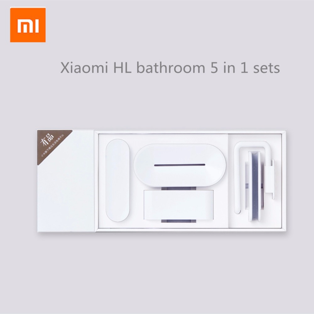 Original xiaomi mijia HL bathroom 5 in1 sets for Soap Tooth Hook