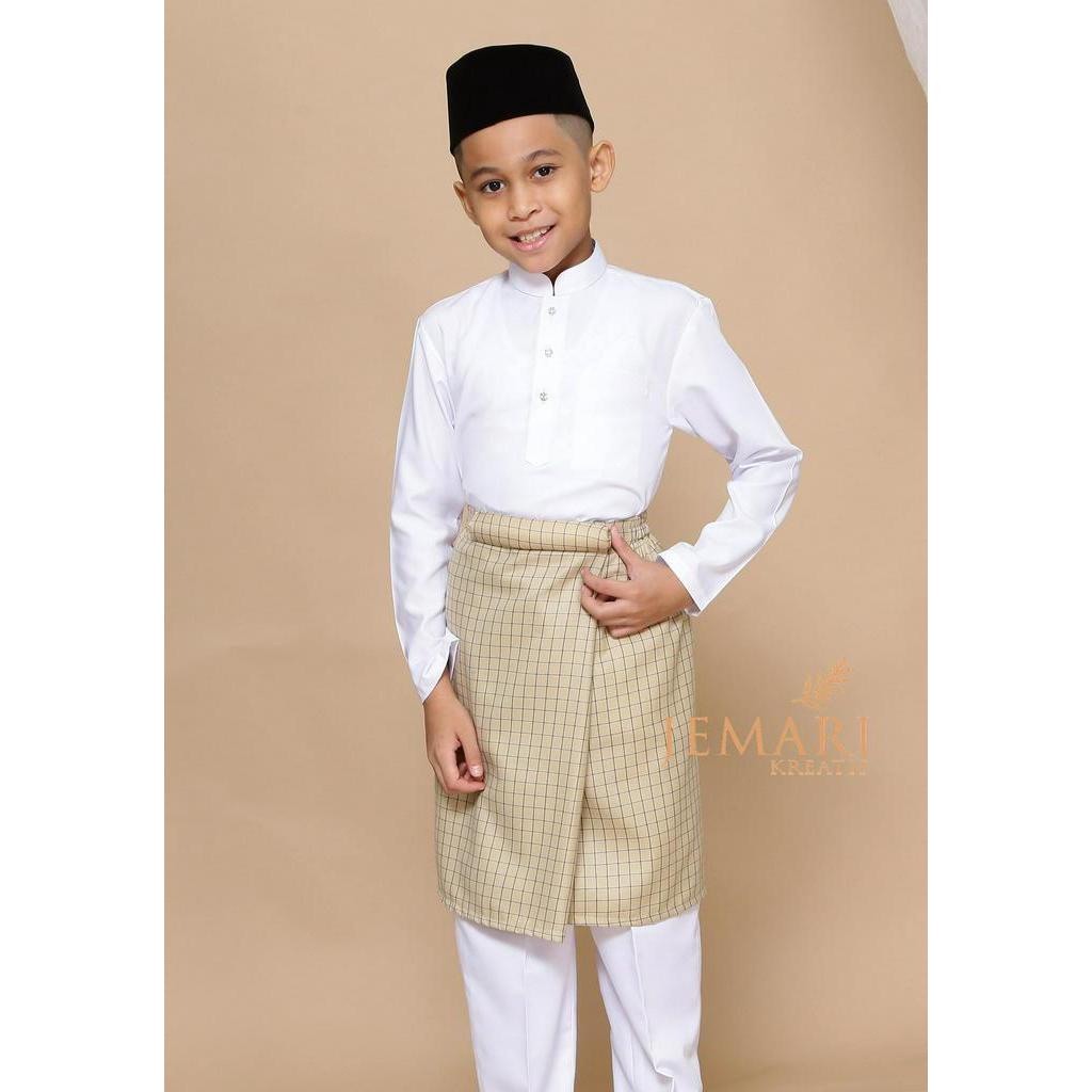 Instant Samping Raya Kids - "Checkered" Khaki SAMPIN RAYA SAMPIN BAJU ...