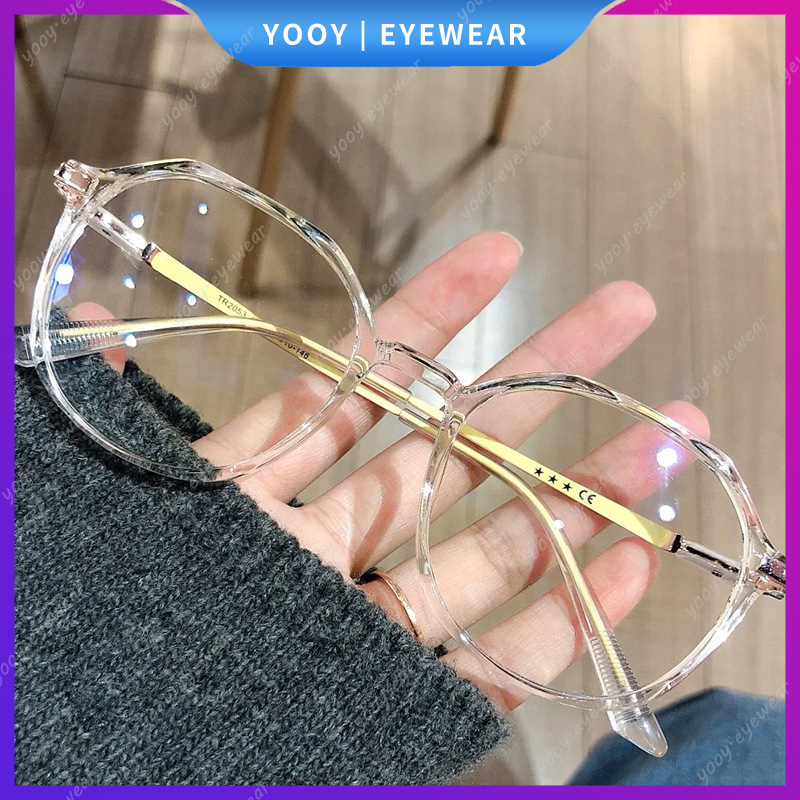 Korean Glasses Round Frame Cermin Mata Simple Transparent | Shopee Malaysia