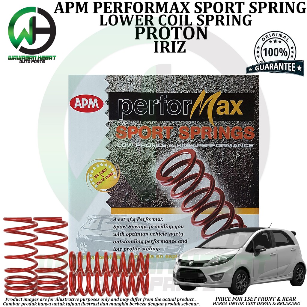 Proton Iriz Lower Coil Spring , Sport Spring Apm Performax [ Original ...