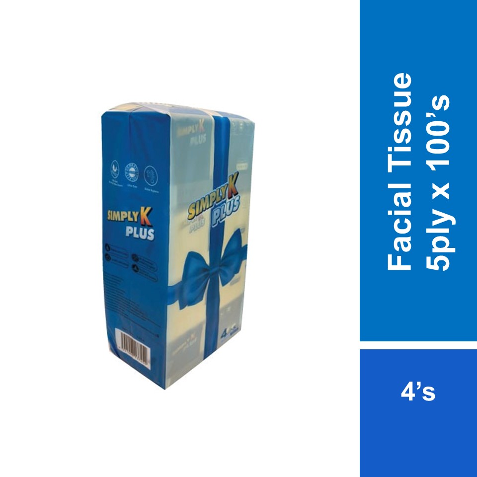 Simply K Plus Tissue 5ply x 100's x 4 (S) 128MM x 180MM | Shopee Malaysia